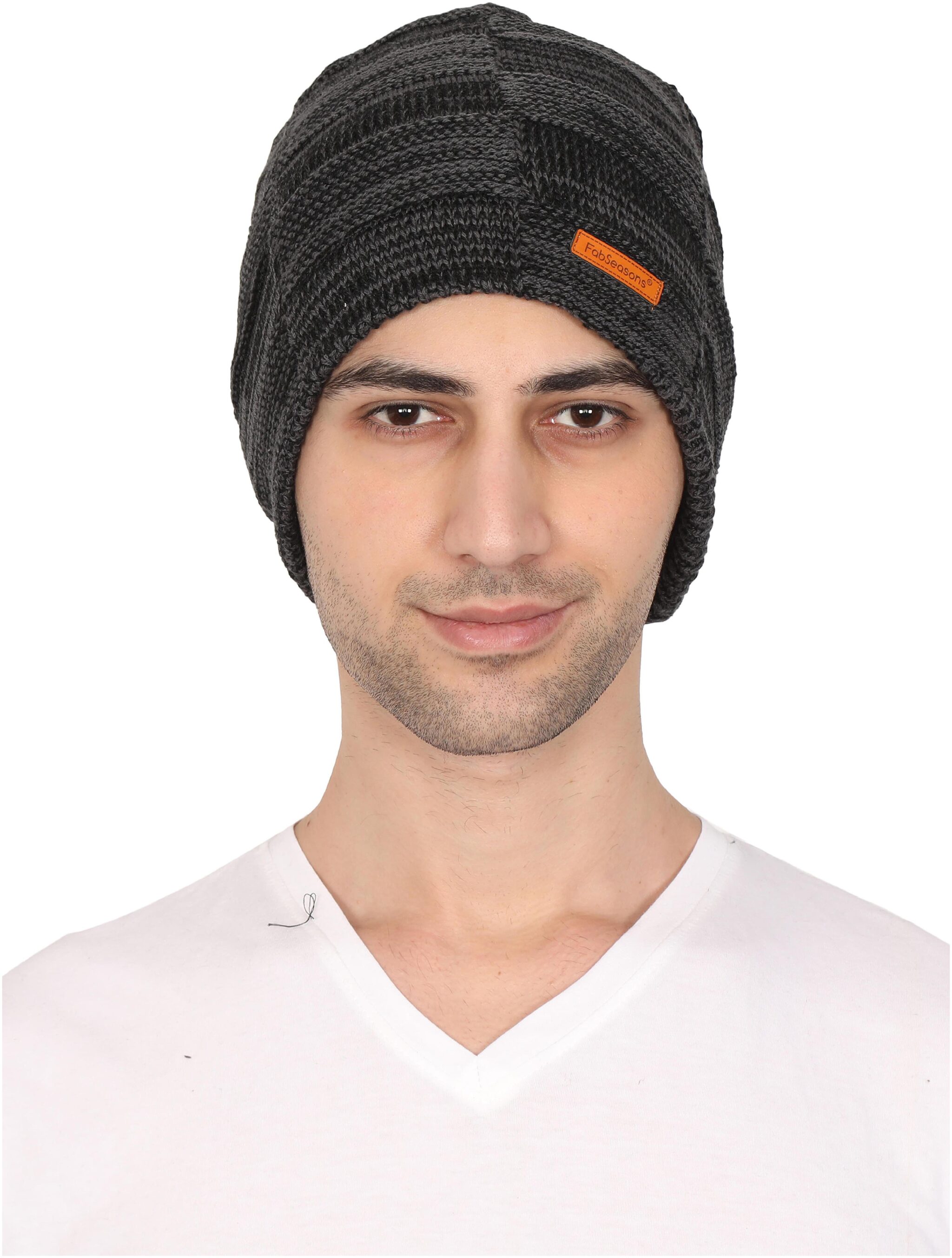 

FabSeasons Unisex Acrylic Woolen Winter Beanie skull cap with faux fur lining