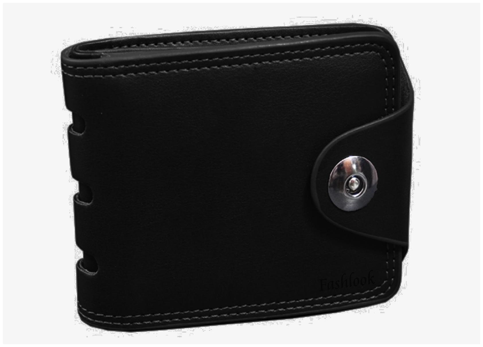 

FASHLOOK Men Black Pu Bi-Fold Wallet ( Pack of 1 )