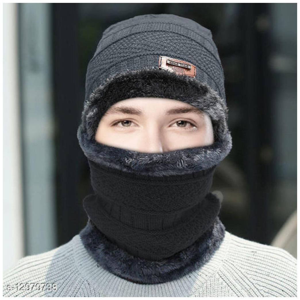

Fashlook Grey Cap With Muffler (Balaclava)