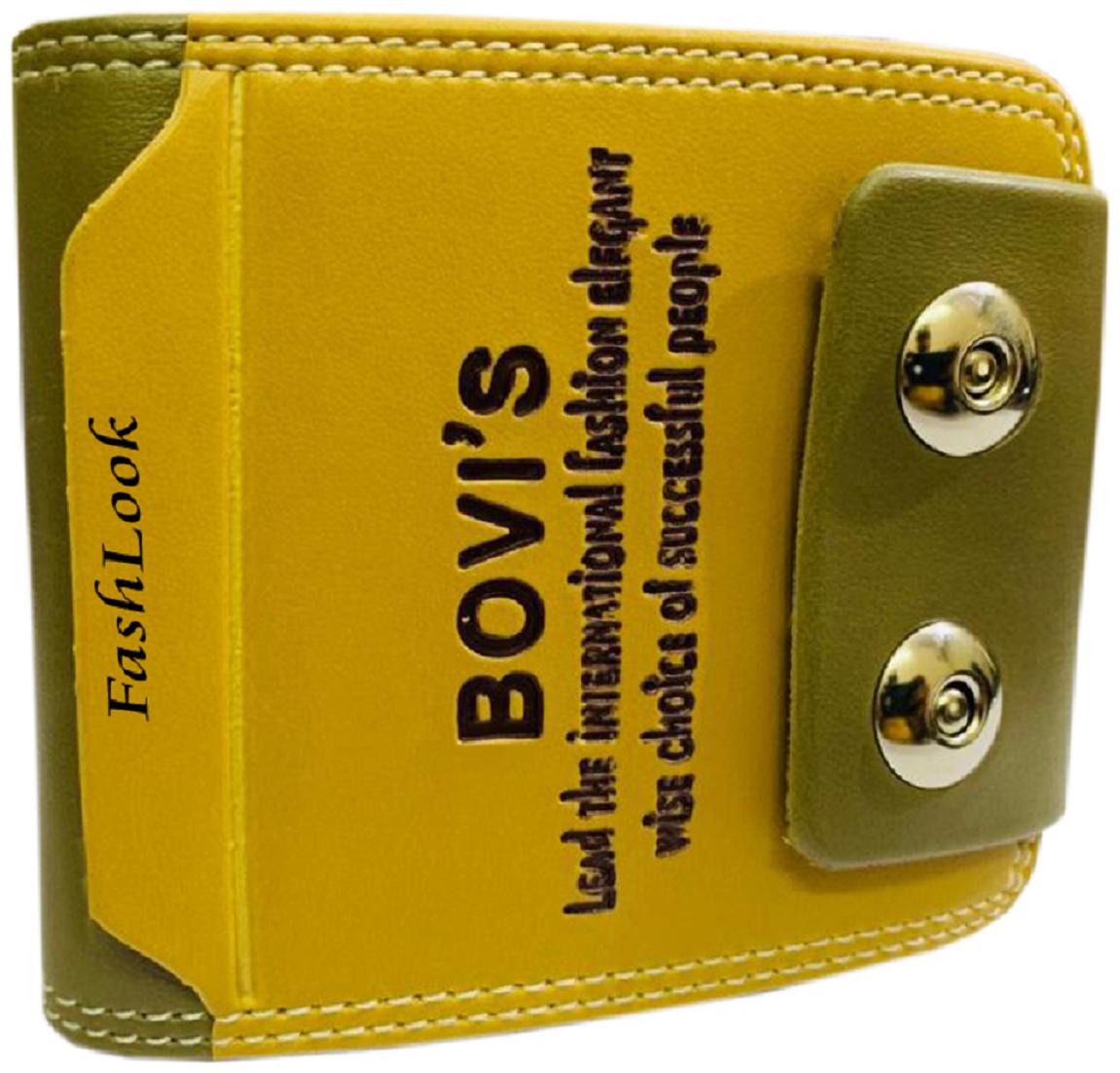 

FASHLOOK Men Yellow Pu Bi-Fold Wallet ( Pack of 1 )