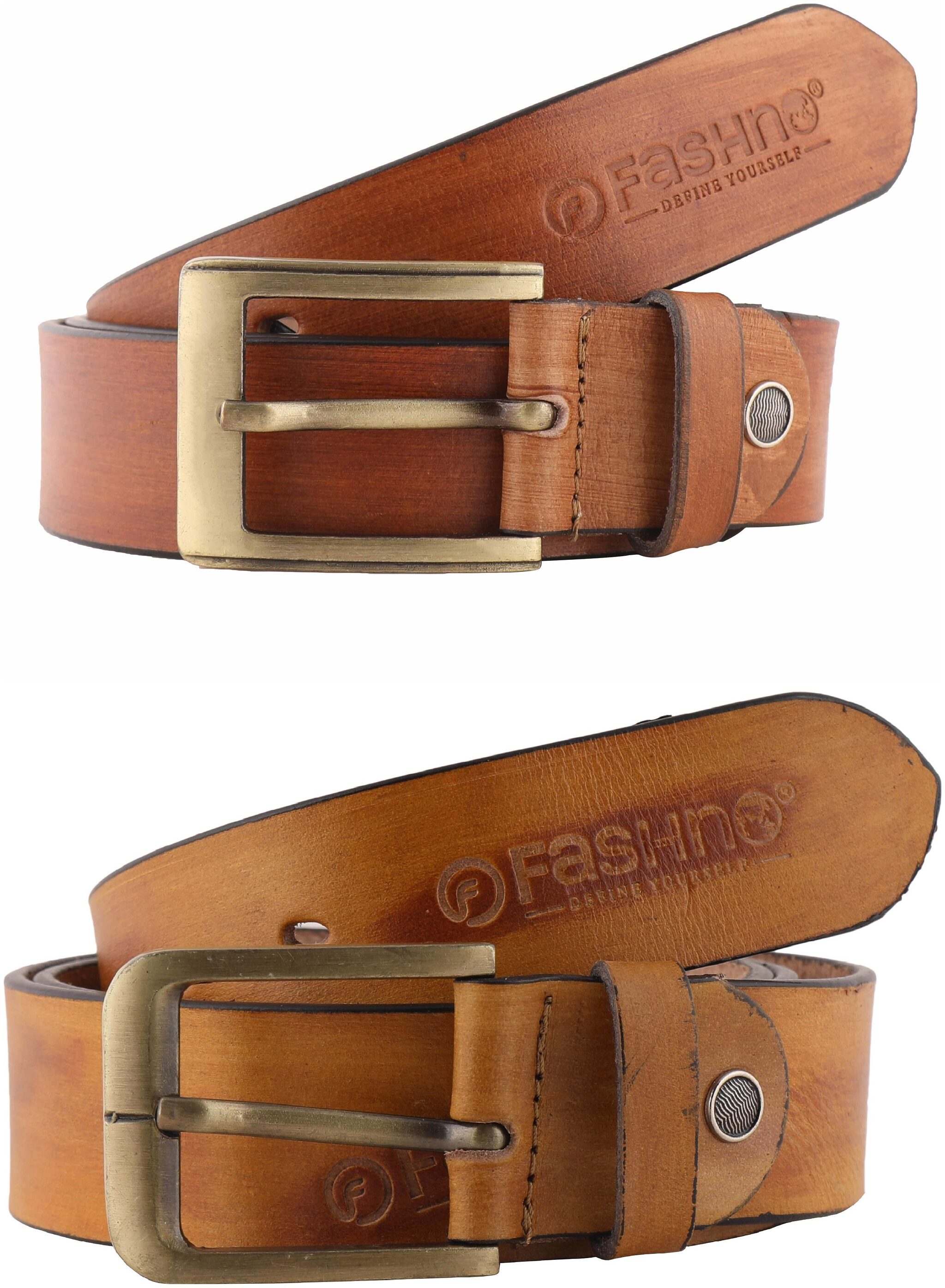 

Fashno Combo Of Brown And Tan Genuine Leather Belts