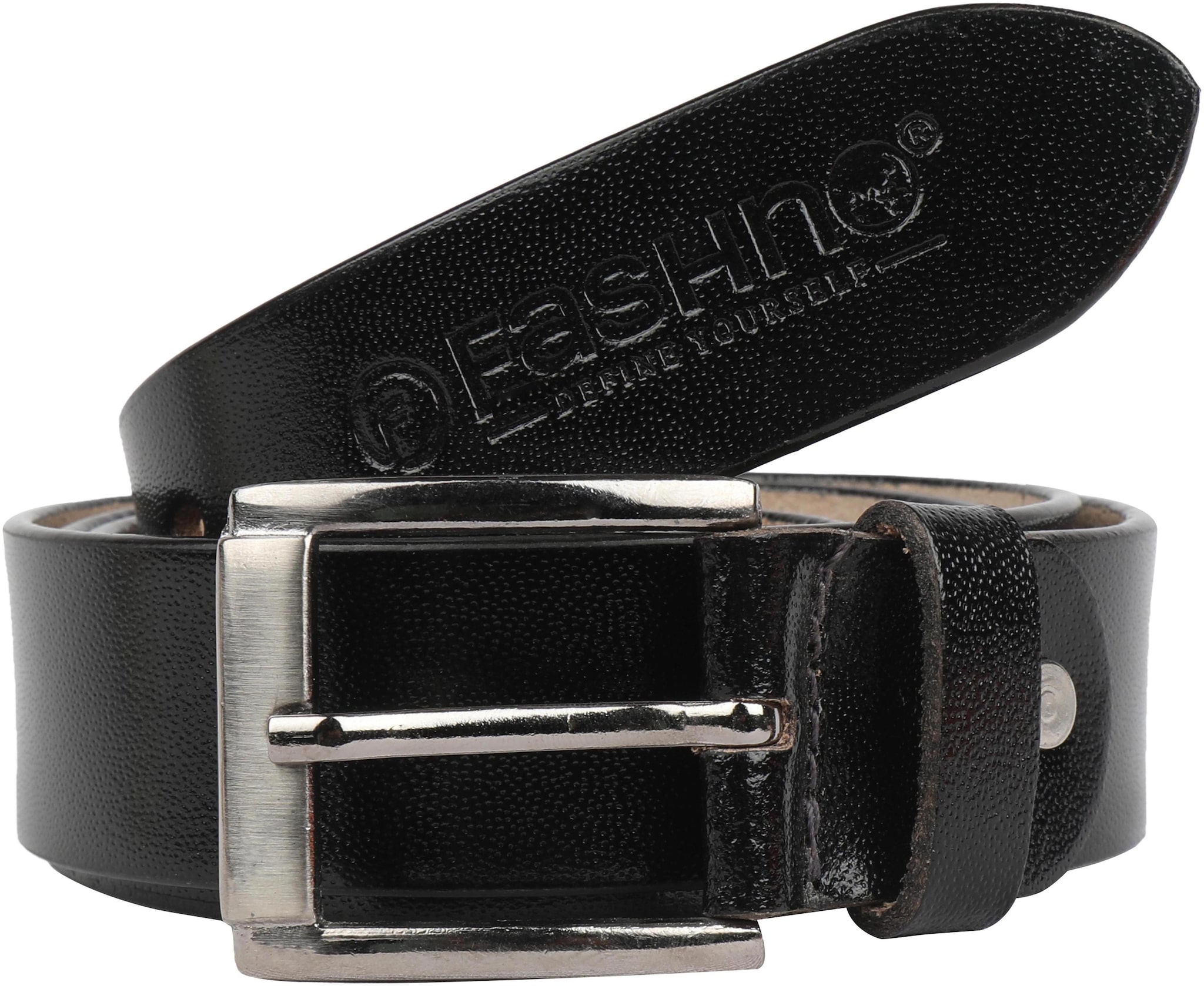 

Fashno Men Black Genuine Leather Belt