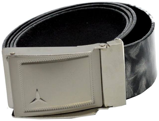 Faynci Fine Collection of Multicolor Synthetic Leather Three Point Star Design Belt with Auto Lock Buckle (SILVER)