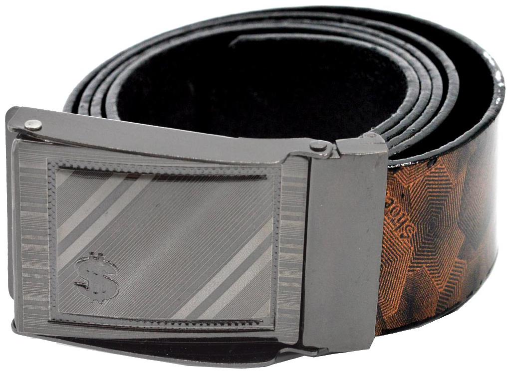 

Faynci New Collection of Multicolor Synthetic Leather Dollar Design Belt with Auto Lock Buckle (SILVER)