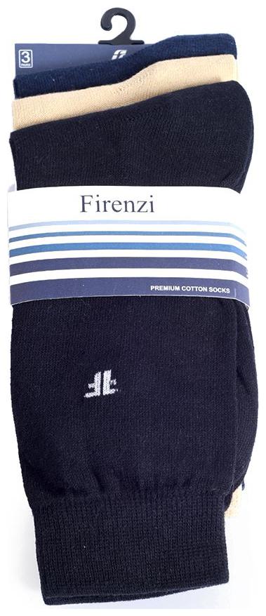 

Firenzi Black Cotton Calf length socks ( Pack of 3 )
