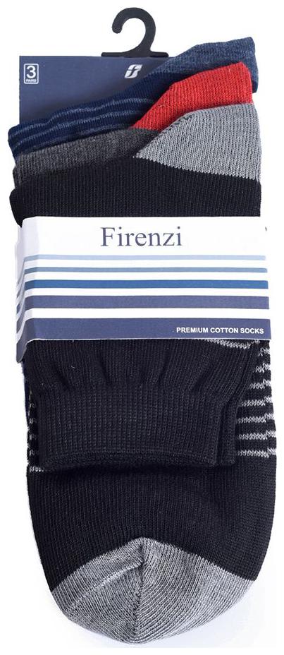 

Firenzi Red Cotton Calf length socks ( Pack of 3 )