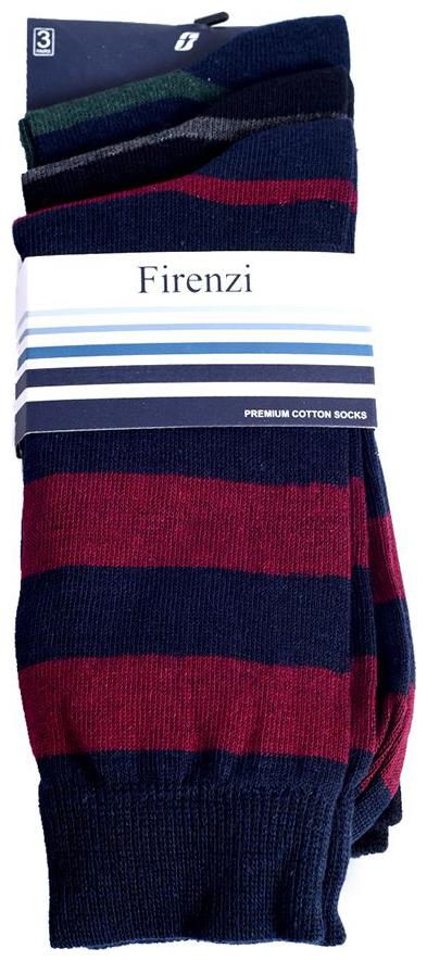 

Firenzi Green Cotton Calf length socks ( Pack of 3 )