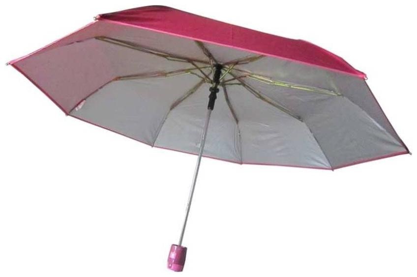 

Fold Auto Open Black Color Umbrella (Pink0