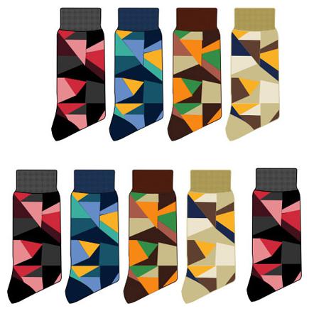 

FOOTIES ASSORTED COLORFUL GEOMATRIC SOCKS
