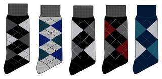 Footies Men Crew length socks Pack of 5 Assorted