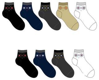 Footies Men Ankle length socks Pack of 9 Assorted