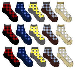 FOOTIES ASSORTED SOFT CRISS CROSS SOCKS