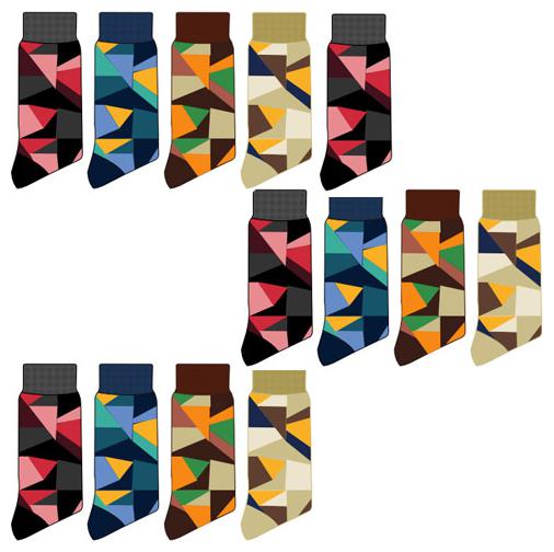 

FOOTIES ASSORTED COLORFUL GEOMATRIC SOCKS