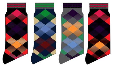 

FOOTIES ASSORTED COLORFUL CHECKS SOCKS