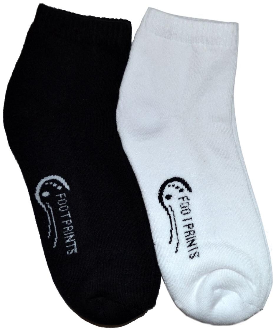 

Footprints Organic Black And White Cotton Socks Pack of 2