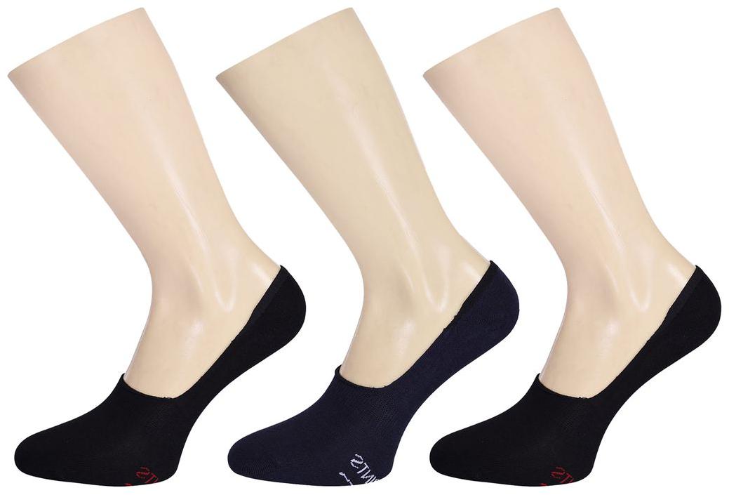 

Footprints Organic Cotton Women loafer Socks - Pack of 3 Pairs -2 Black 1 Navy- Free size(6-9) Office bellies socks