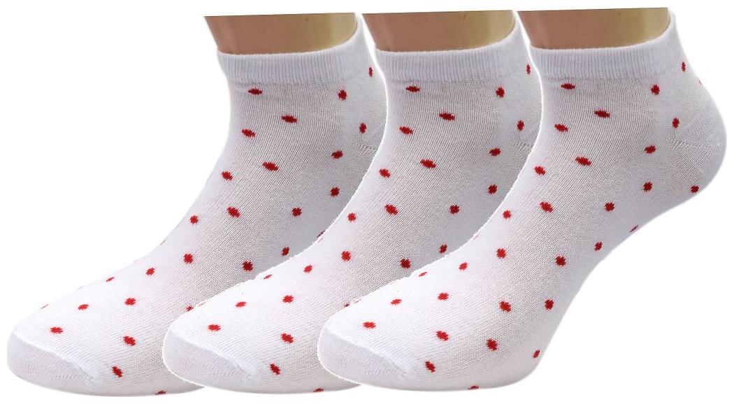 

Footprints Organic Cotton Women Ankle Socks- Pack of 3 Polka dot- White- Freesize (6-9)