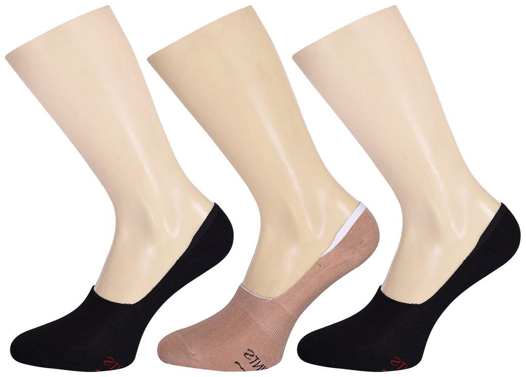 

Footprints Organic Cotton Women loafer Socks - Pack of 3 Pairs -2 Black 1 Beige - Free size(6-9) Office bellies socks