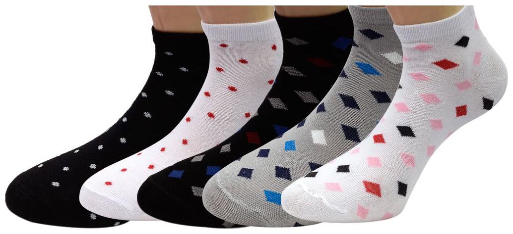 

Footprints Organic Cotton Women Ankle Socks- Pack of 5 Pairs- 3 designer checks 2 Polka dot- Freesize (6-9)