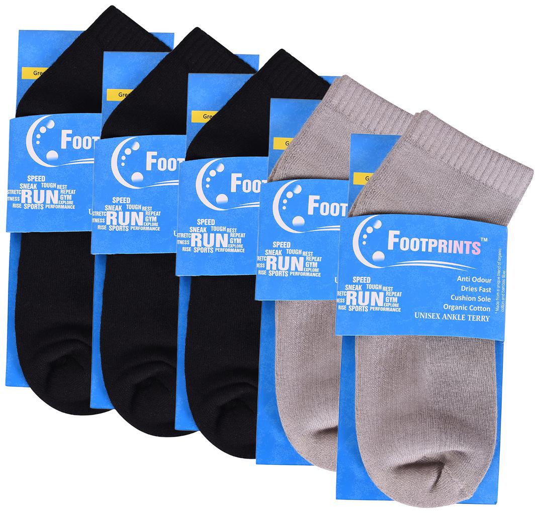 

Footprints Organic Assorted Cotton Ankle length socks ( Pack of 5 )