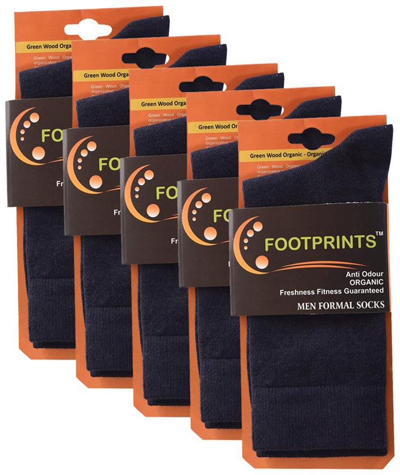 

Footprints Organic Black Cotton Ankle length socks ( Pack of 5 )