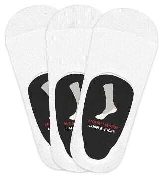 

Footprints Organic White Cotton No show socks ( Pack of 3 )