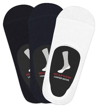 

Footprints Premium ORGANIC Cotton Advanced new launch Loafer Socks with Anti-Slip Grip - Pack of 3