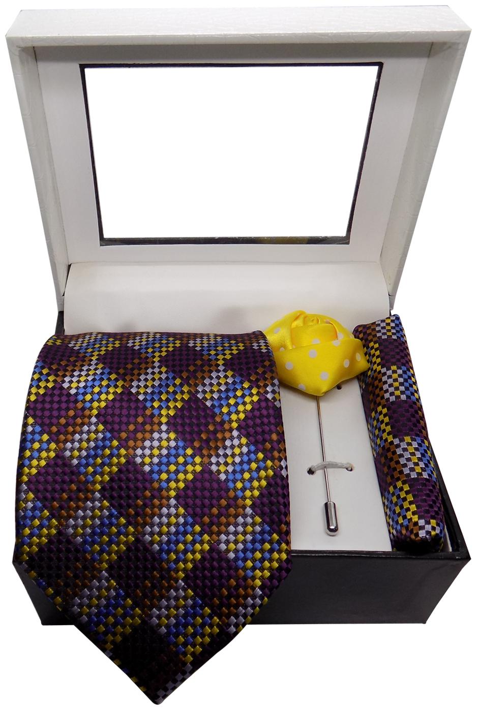 

Forty Hands Men s Necktie Gift Set (Purple) (FTS260)