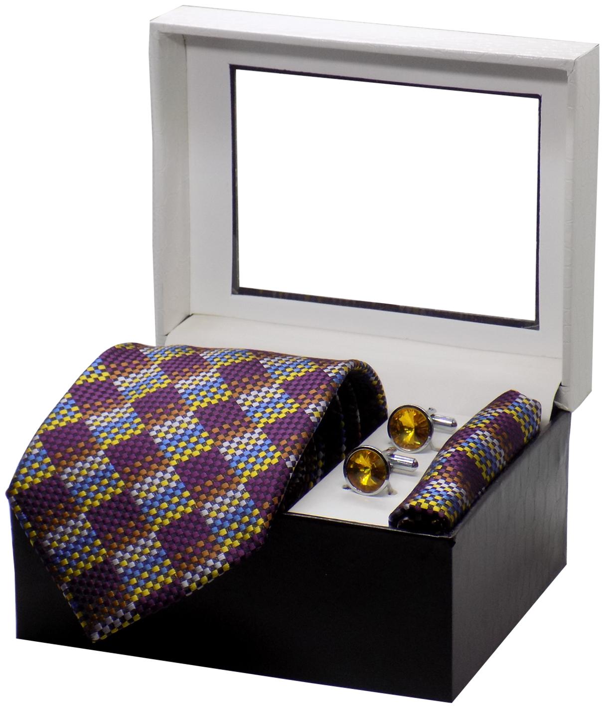 

Forty Hands Men s Necktie Gift Set (Purple) (FTS226)