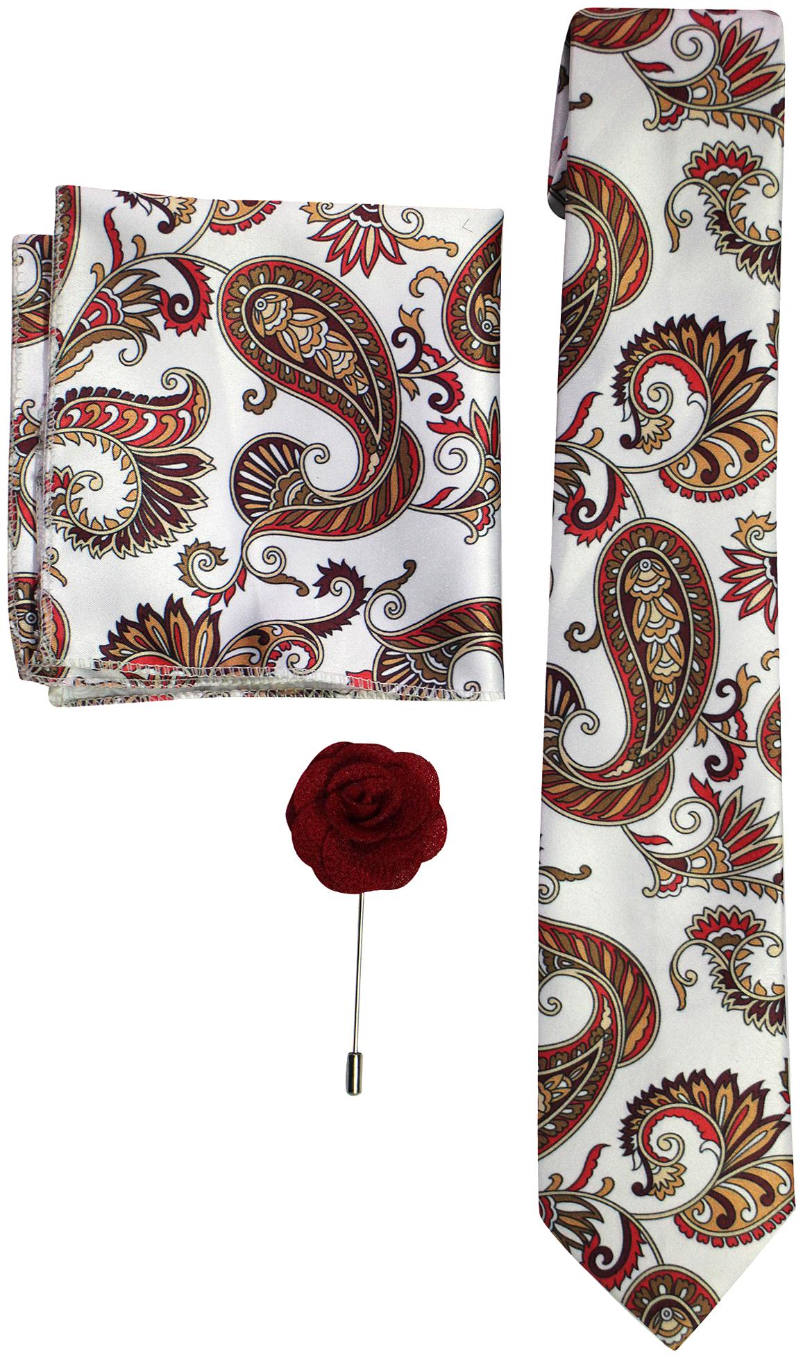 

Forty Hands Men s Necktie Pocket Square and Lapel Pin Combo (FTH446)
