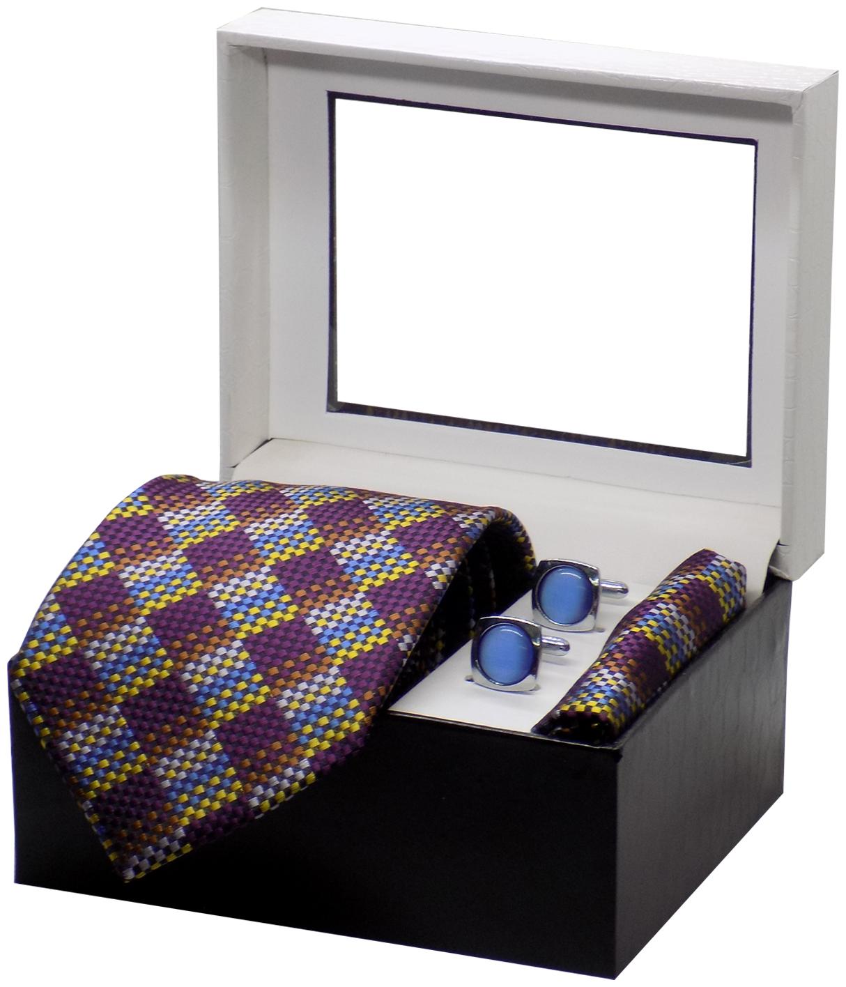 

Forty Hands Men s Necktie Gift Set (Purple) (FTS227)