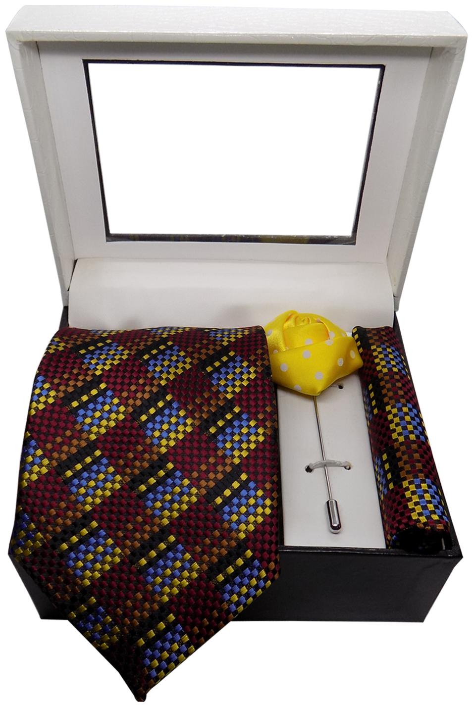 

Forty Hands Men s Necktie Gift Set (Maroon) (FTS261)