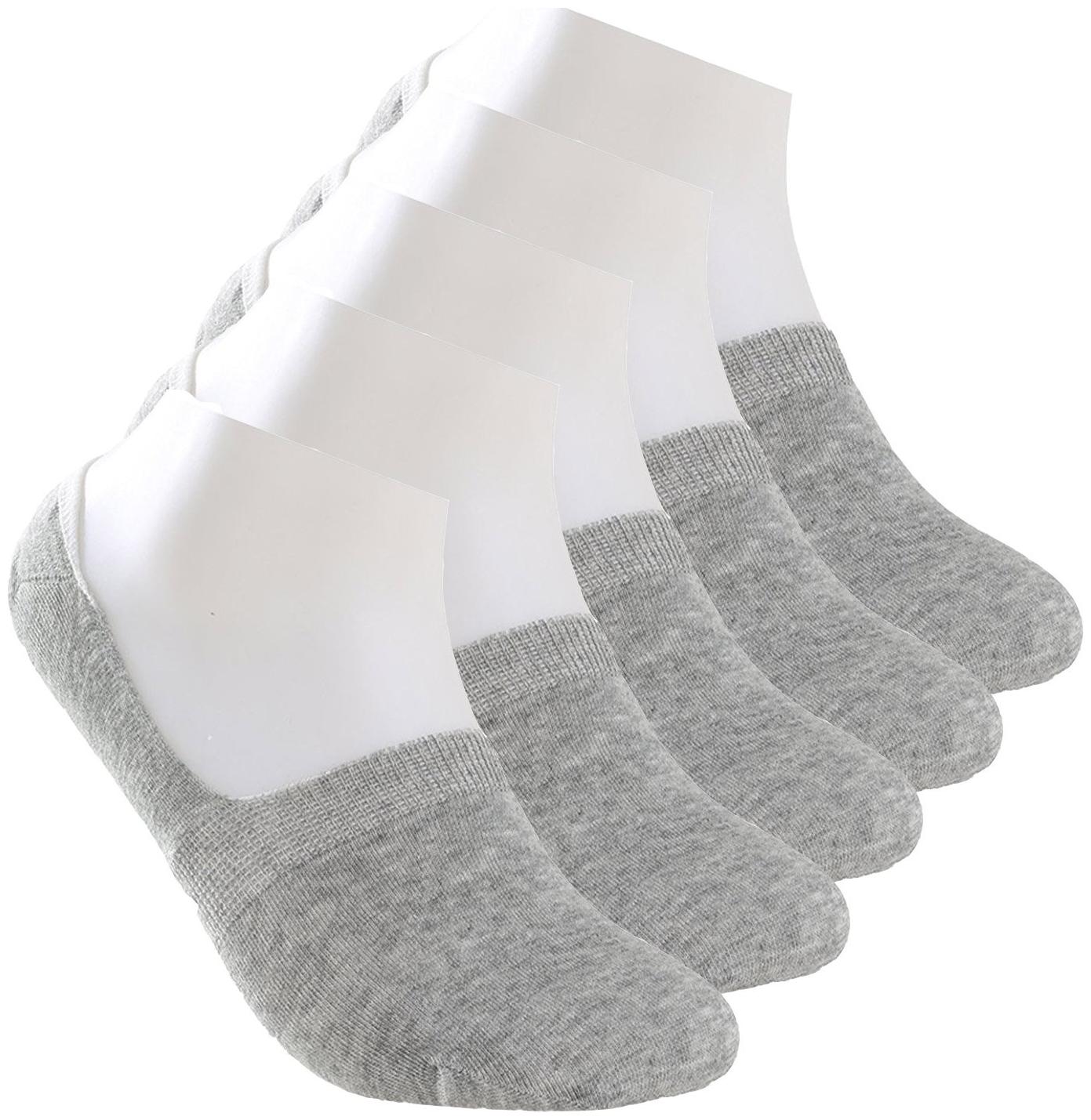 

FOXSTON GIRLS BOYS LOOFER SOCKS(GREY FREE SIZE) PACK OF-5