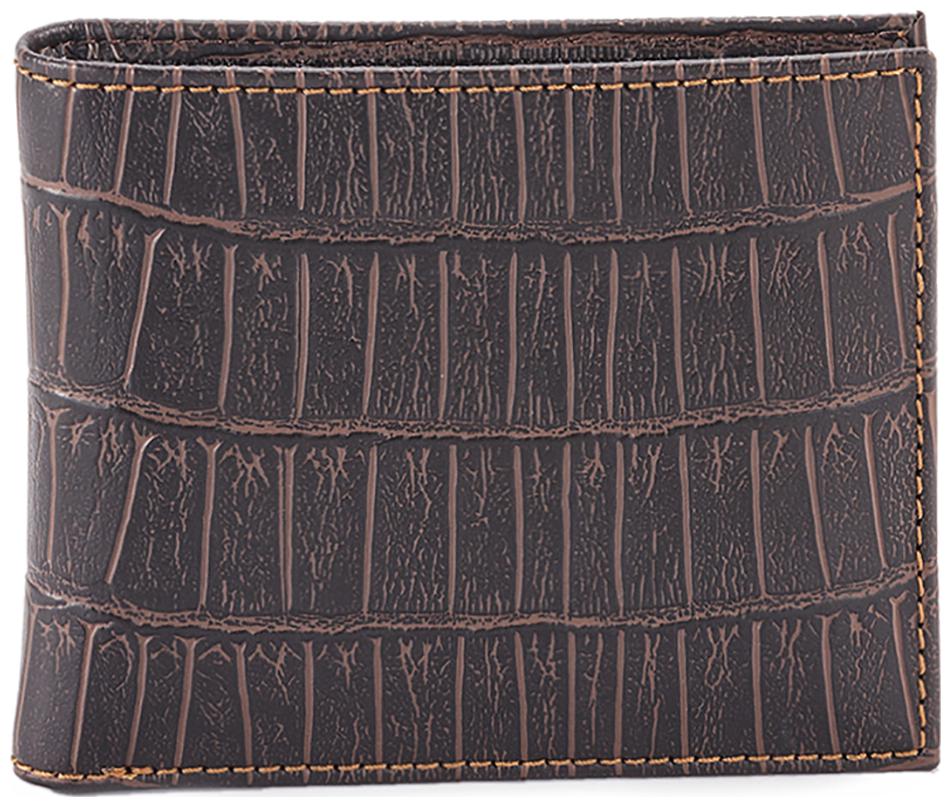

FT FAUX LEATHER BROWN COLOR WALLET WITH COCO PRINT ON UPPER AND CONTRAST STICKING FOR MEN