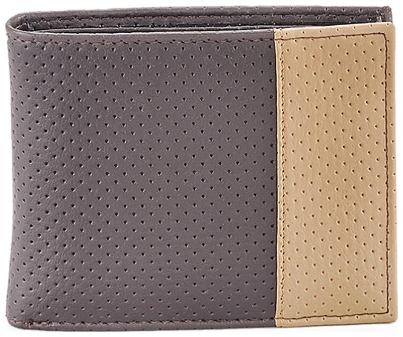 

FT FAUX LEATHER BROWN COLOR WALLET WITH TAN COMBINATION ON UPPER FOR MEN