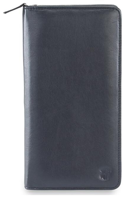 

FT GENUINE LEATHER BLACK COLOR PASSPORT HOLDER WITH FULL METAL ZIPPER
