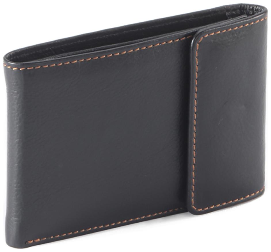 

FT GENUINE LEATHER BLACK CREDIT CARD HOLDER CUM SMALL WALLET FOR MEN AND WOMEN