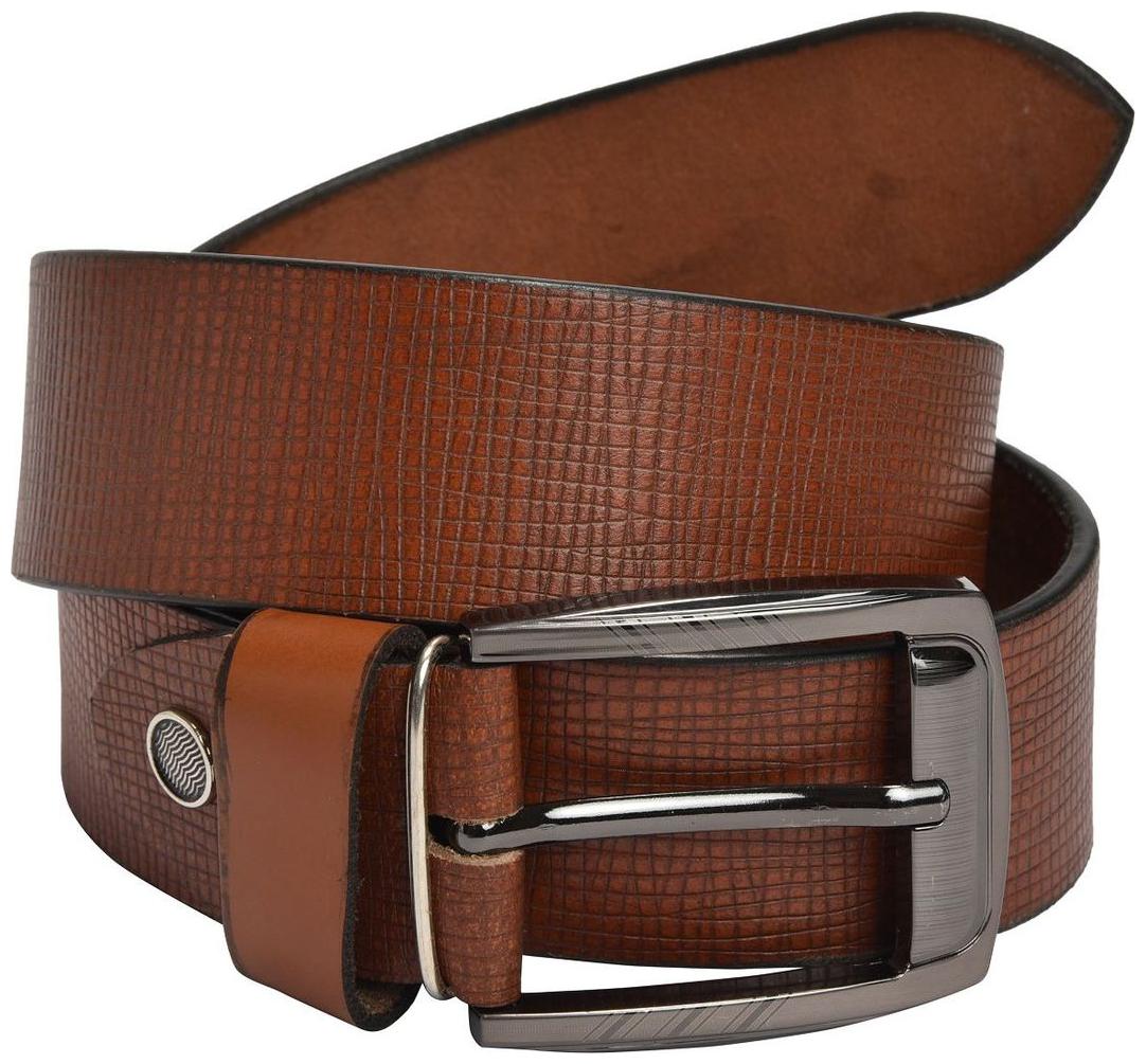

FT Mens Genuine Leather Belt Tan Color
