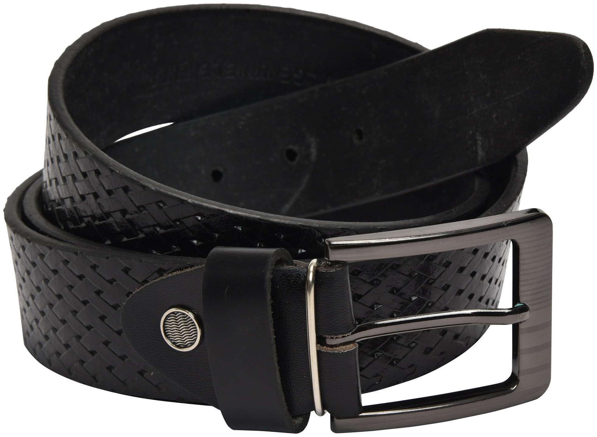 

FT Mens Genunine Leather Wearing Belt Black