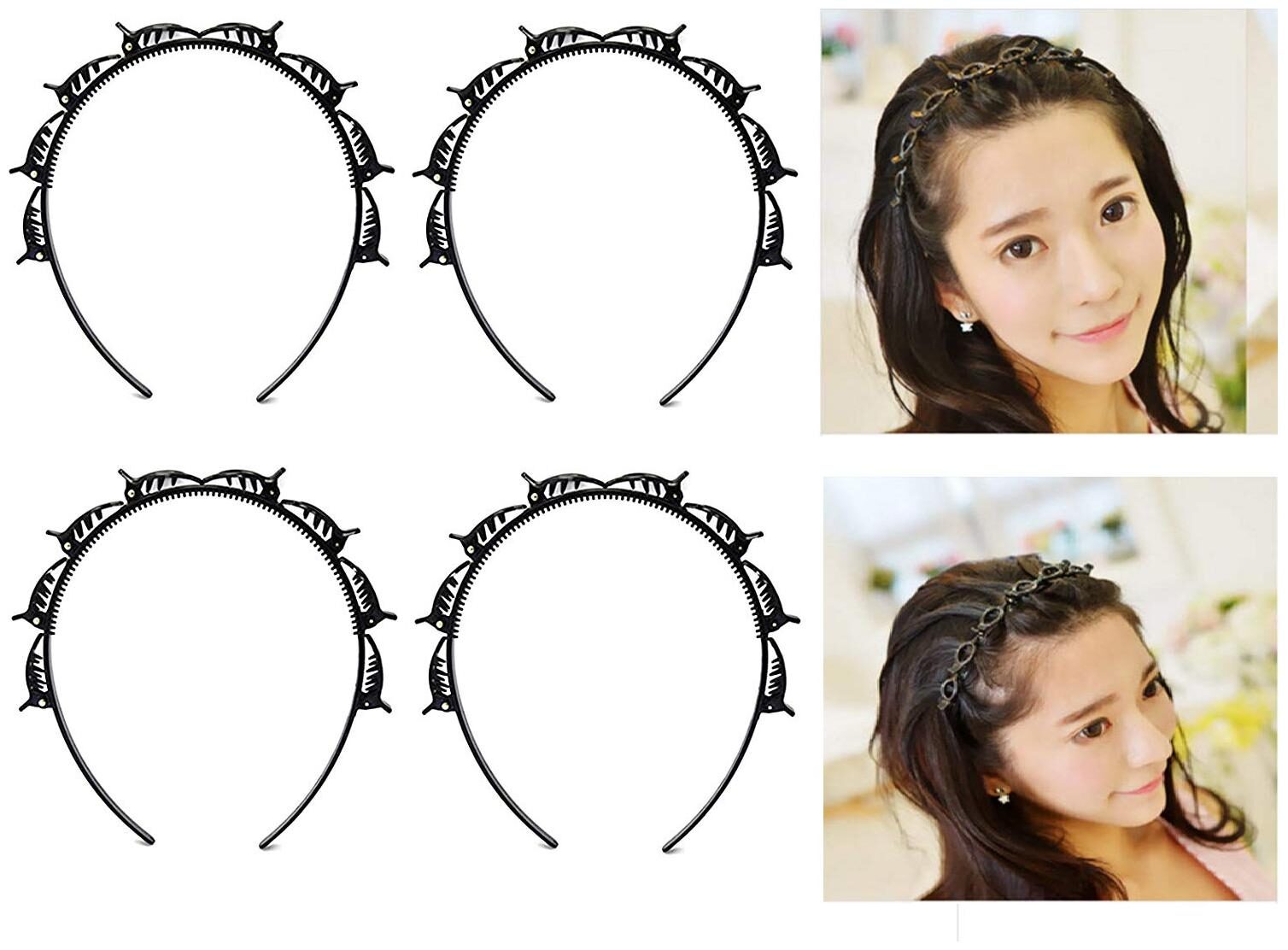 

FUNKY DEAL Women Hair band ( Black Set of 4 )