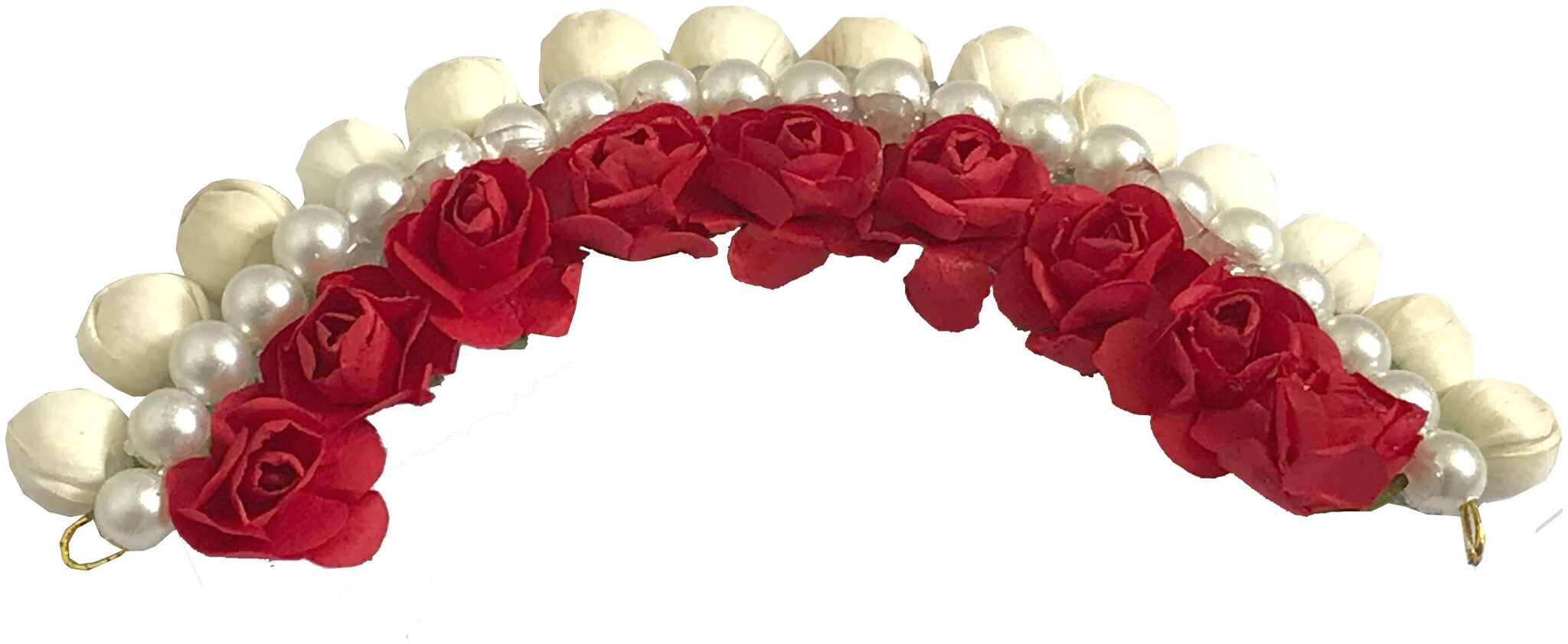 

GADINFASHION Women Hair accessory set ( White Red Set of 1 )