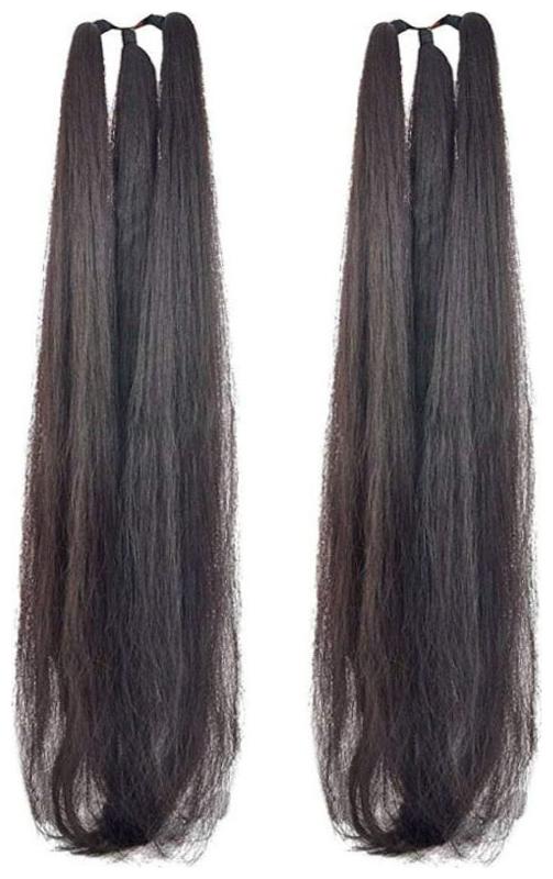 

GadinFashion Set of 2 24inch Black Hair Parandi for Wedding Accessories