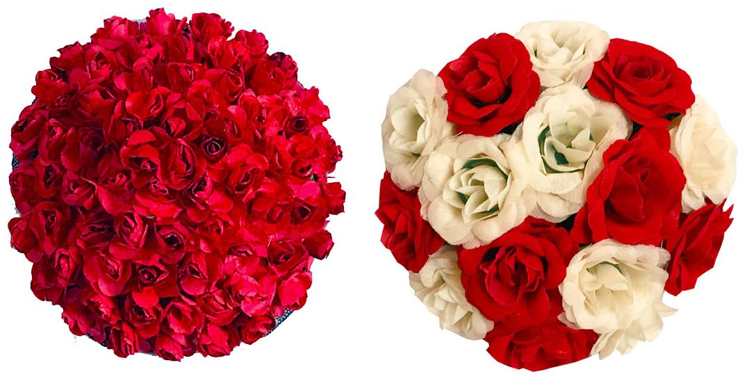

GADINFASHION Women Hair accessory set ( White Red Set of 2 )