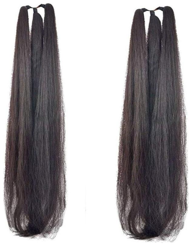 

GadinFashion 42inch set of 2 Black Hair Parandi for Wedding Accessories