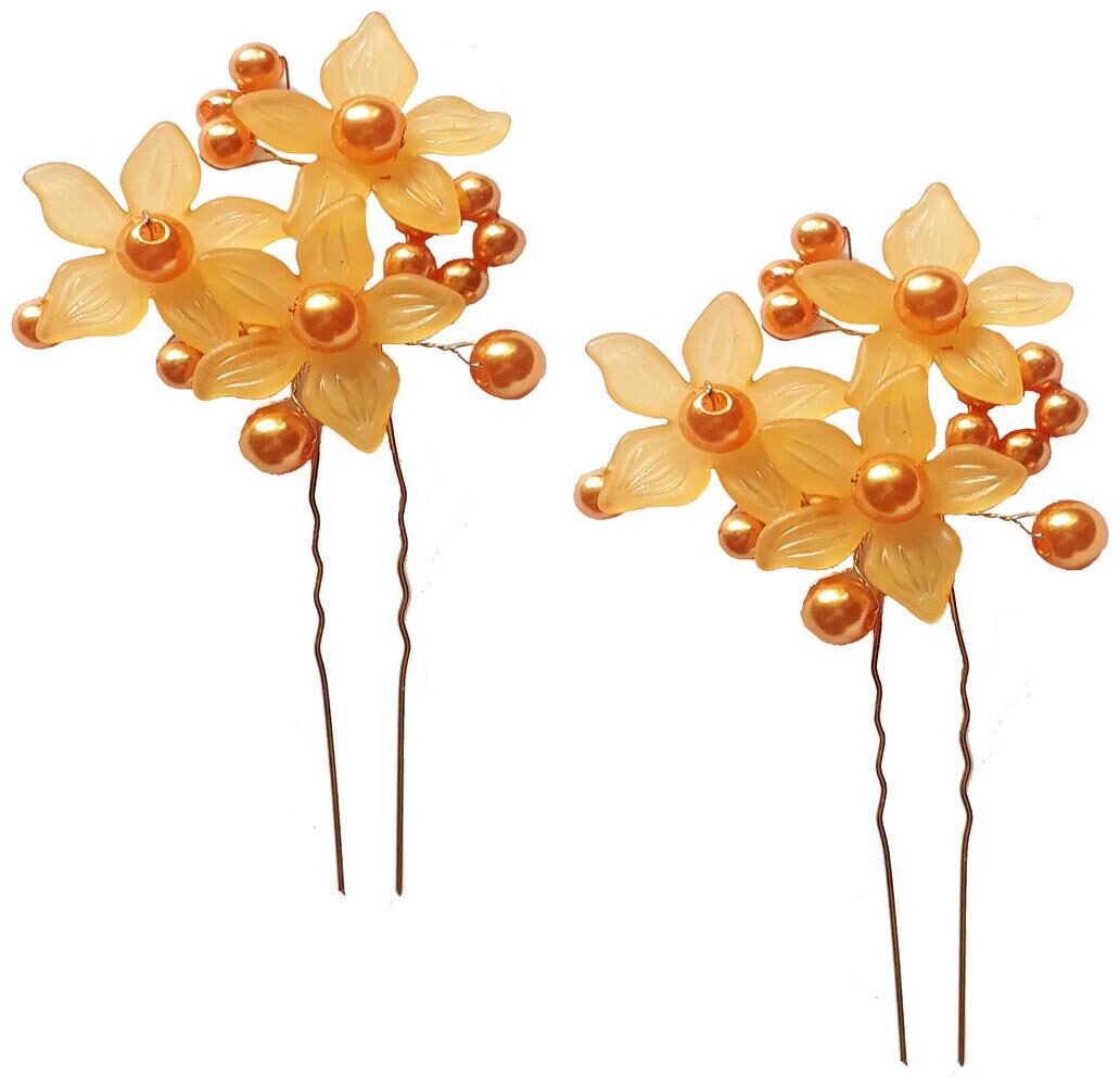 

GADINFASHION Women Hair pin ( Yellow Set of 2 )