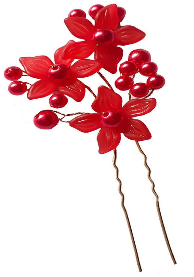 

GADINFASHION Women Hair pin ( Red Set of 1 )