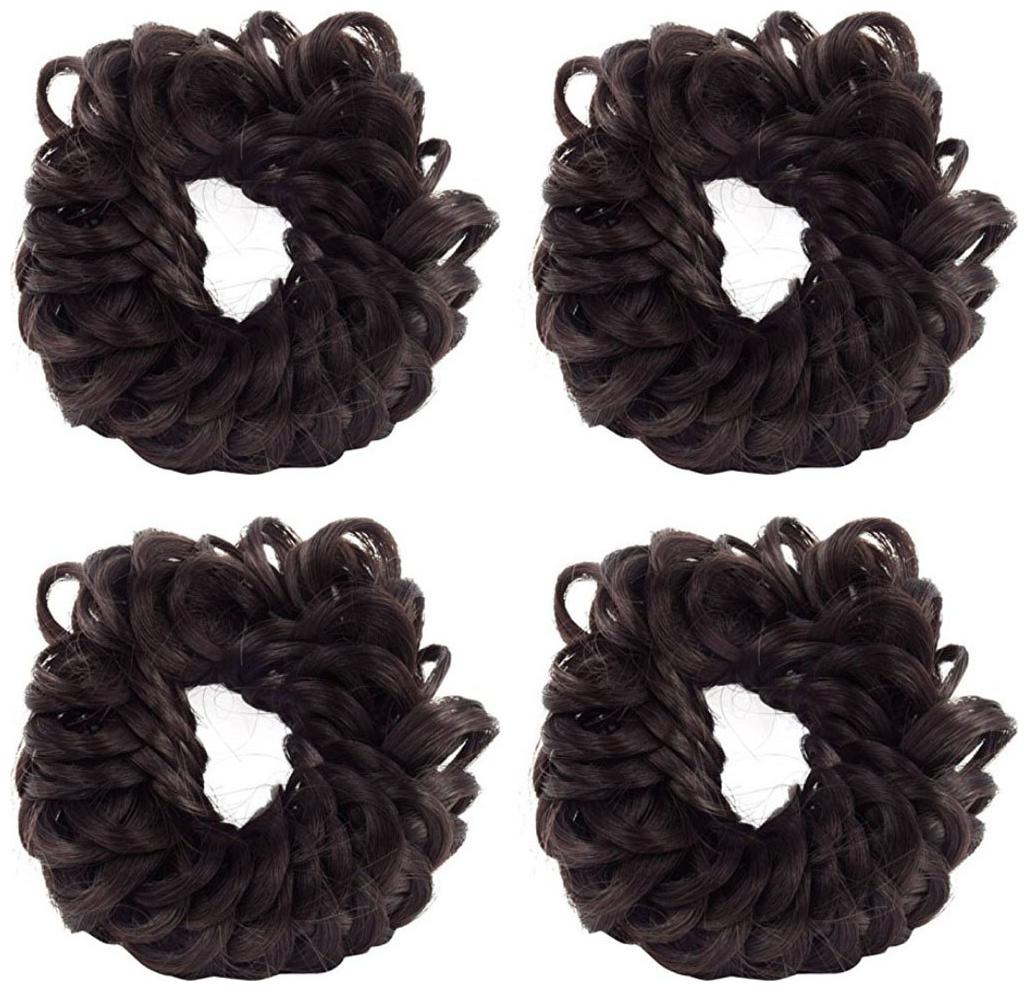 

GadinFashion Set of 4 pcs Hair Juda Hair Accessory Set (Brown)