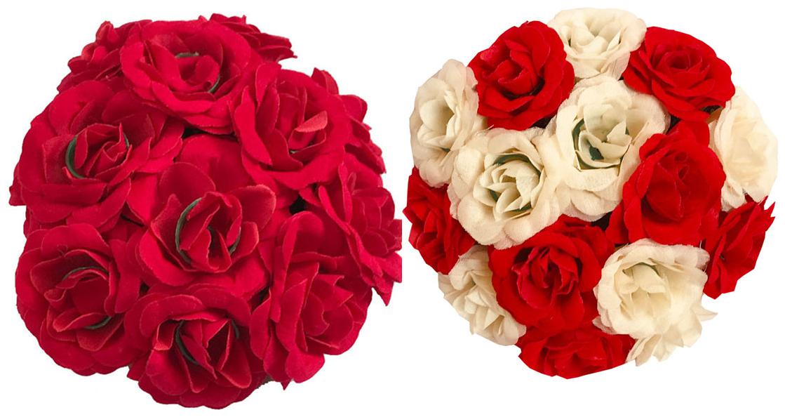 

GADINFASHION Women Hair accessory set ( White Red Set of 2 )
