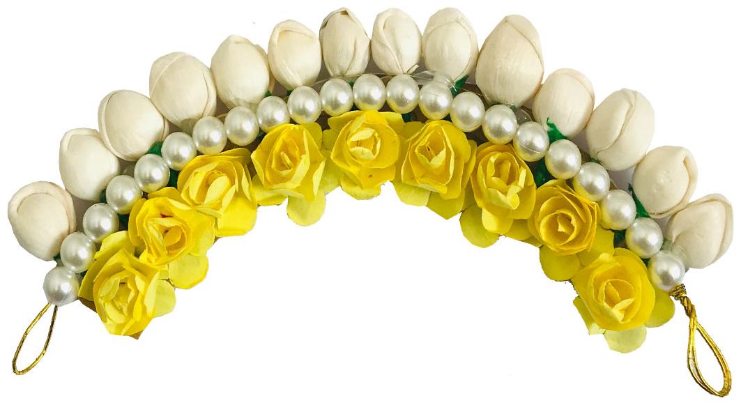 

GADINFASHION Women Hair accessory set ( Yellow White Set of 1 )