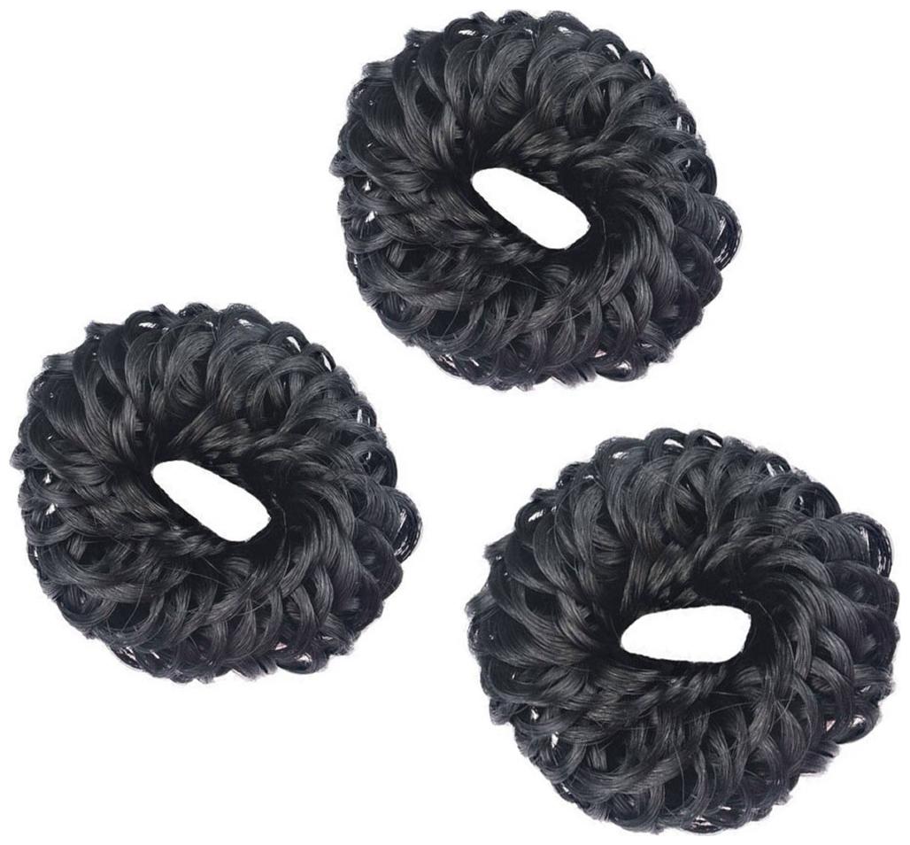

GadinFashion Set of 3 Black Hair Juda Band Hair Accessories Juda Bun Maker Band Juda Accessories For Women And Girls (Black)